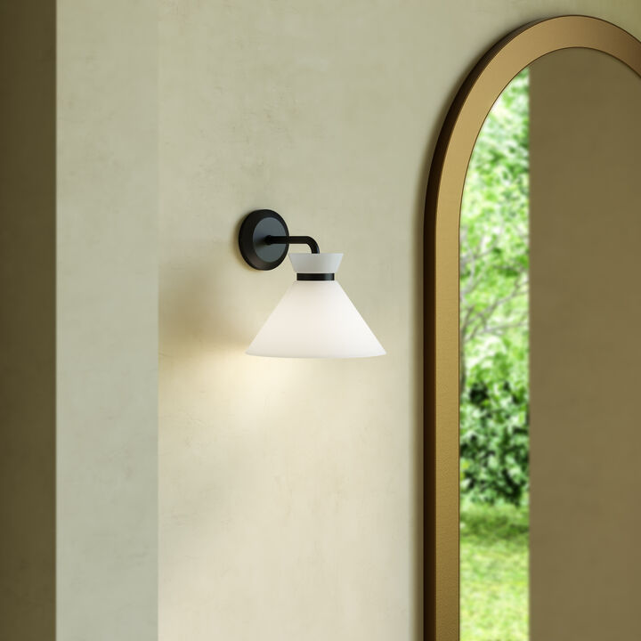 Halston 8-in 1 Light Damp-Rated Wall/Vanity Light