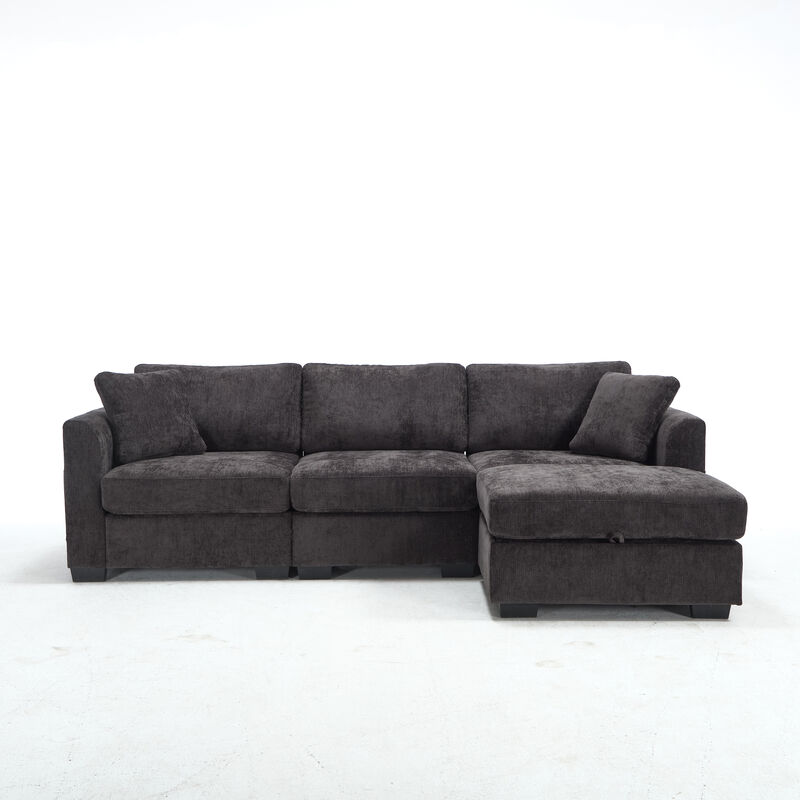 Bomzik Modern Storage Sectional Sofa with Dual USB image number 0
