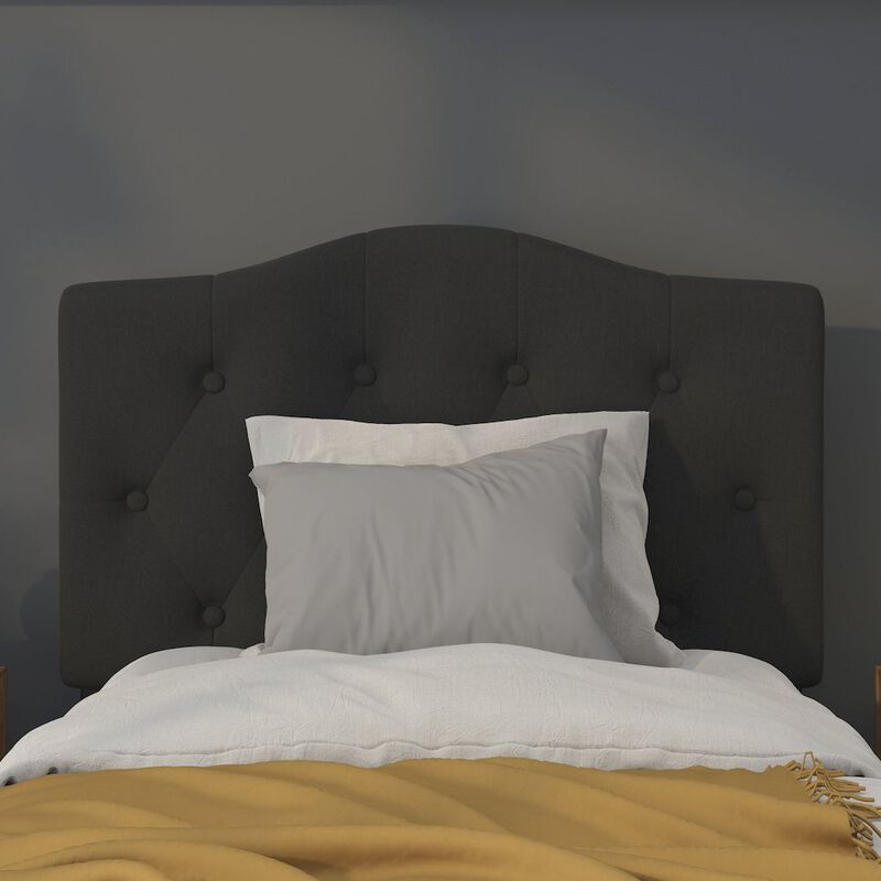 Flash Furniture Tufted Upholstered Twin Size Headboard in Black Fabric image number 9