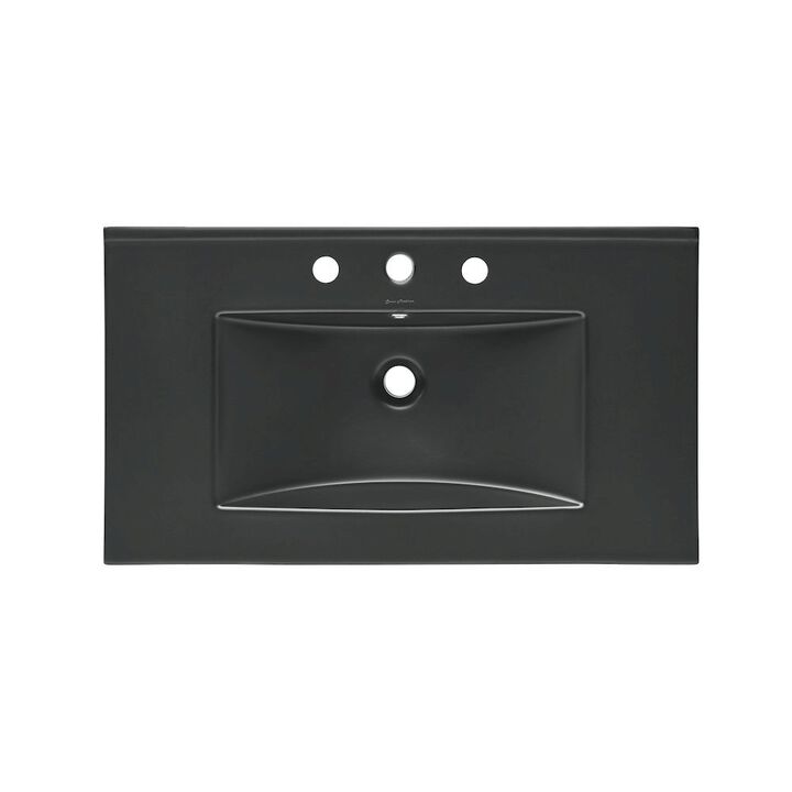 30" 3-Hole Widespread Vanity Sink Top in Glossy White