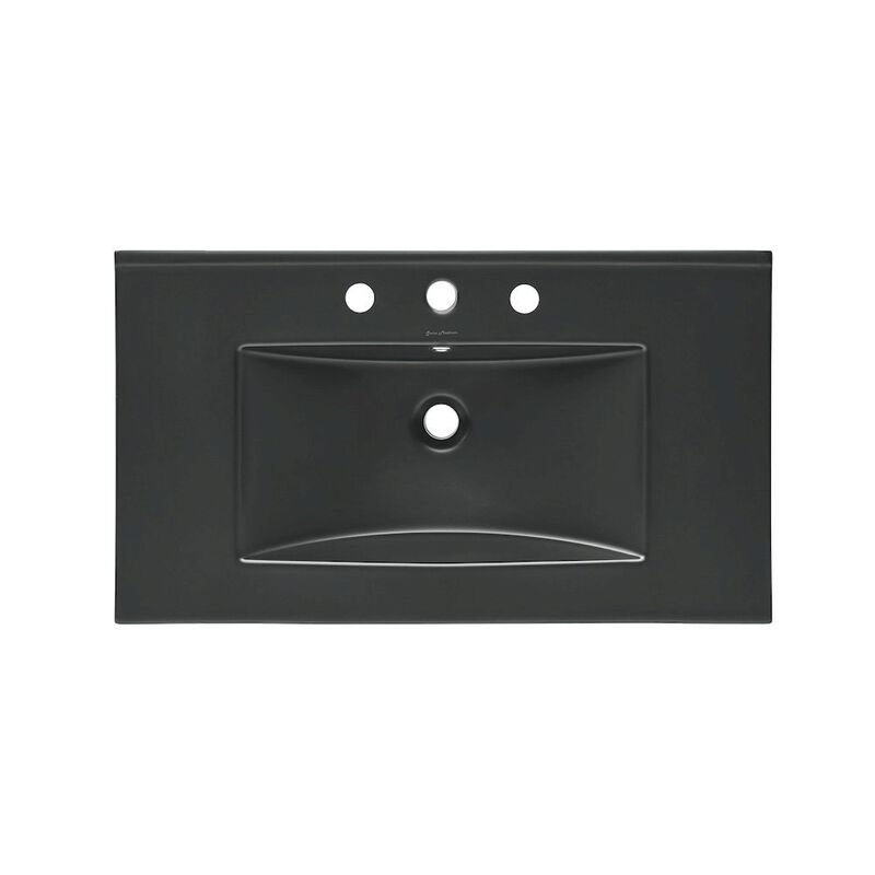 30" 3-Hole Widespread Vanity Sink Top in Glossy White image number 1