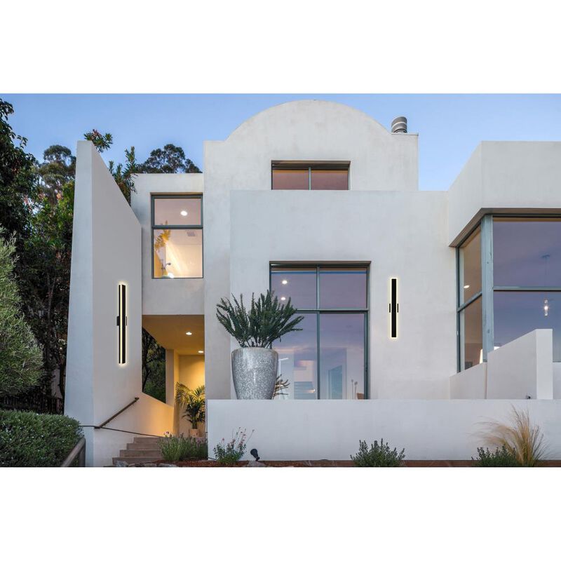 Malibu LED Integrated Black Outdoor Wall Light