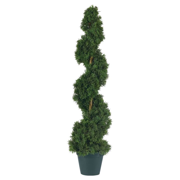 Hivvago 3 Feet Cedar Spiral Silk Tree (In-door/Out-door)