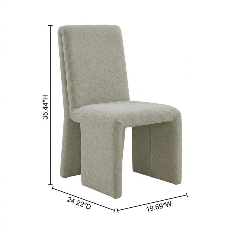 Wooden Upholstered Dining Side Chair with Cushioned Seat, Slate Blue image number 2