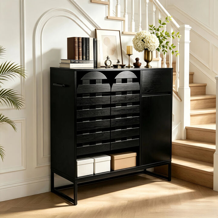 Turzip Woven Door Accent Cabinets Buffet