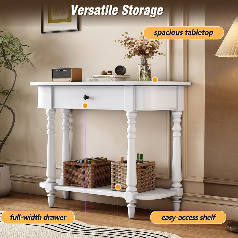 Merax Retro Entryway Console Table