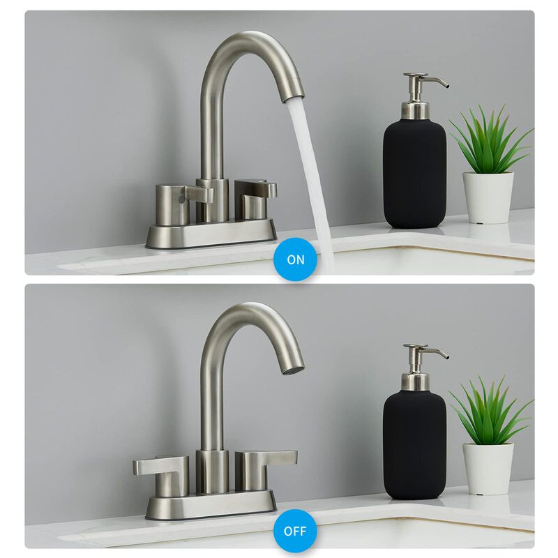 Bathroom Sink Faucet 2-Handle with Pop-Up Drain Assembly
