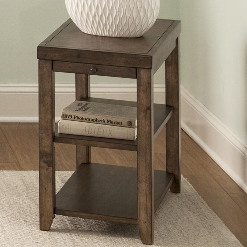 Liberty Furniture Mitchell Chair Side Table in Nutmeg image number 3