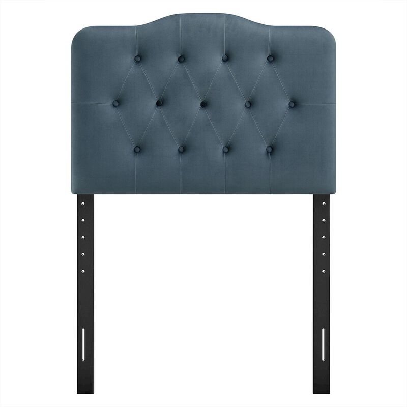 Annabel Stain-Resistant Performance Velvet Twin Headboard image number 3