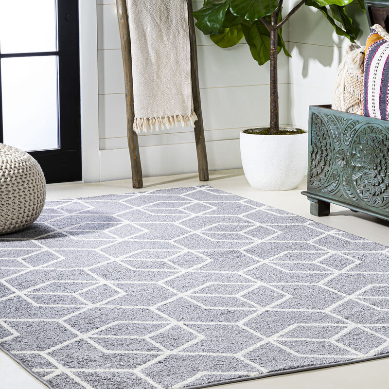 Tumbling Blocks Modern Geometric Area Rug