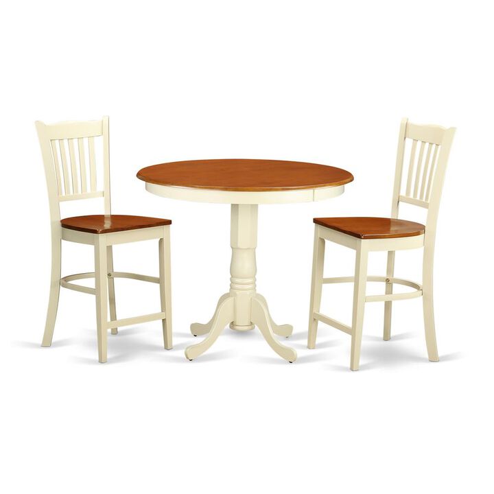 3 PC Dining counter height set-pub Table and 2 Dining Chairs.
