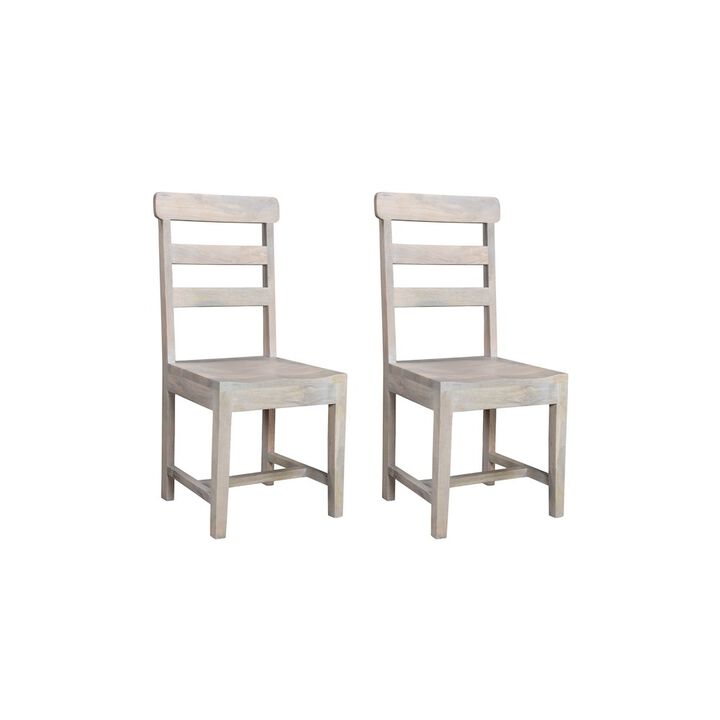 Taran Designs Kenin Solid Wood Dining Chairs (Set of 2)