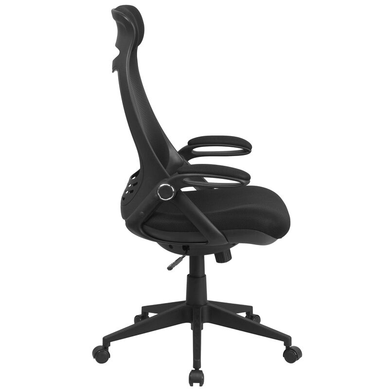 Ivan High Back Mesh Executive Swivel Office Chair with Flip-Up Arms