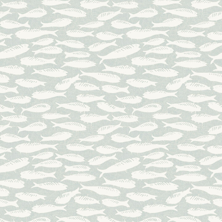 Nunkie Light Blue Sardine Wallpaper (Set of 2)