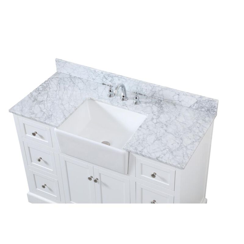 Elegant Kitchen and Bath 48 inch Single bathroom vanity in white