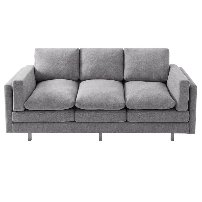 Merax Modern 3-Seater Chenille Sofa with Double-Layer Armrest image number 0