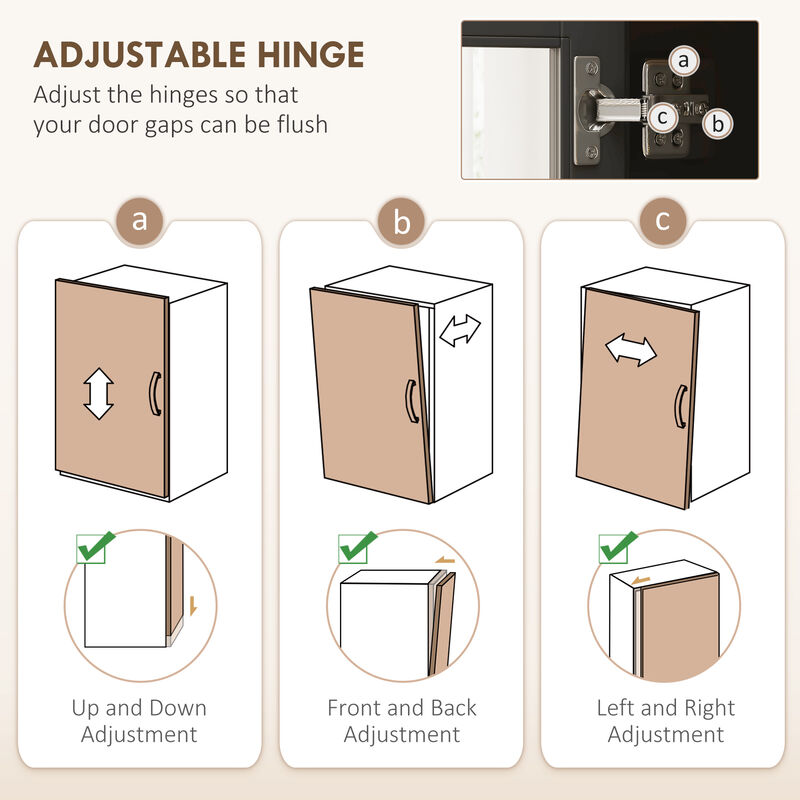 Hivvago Kitchen Storage Hutch with Adjustable Shelves image number 6