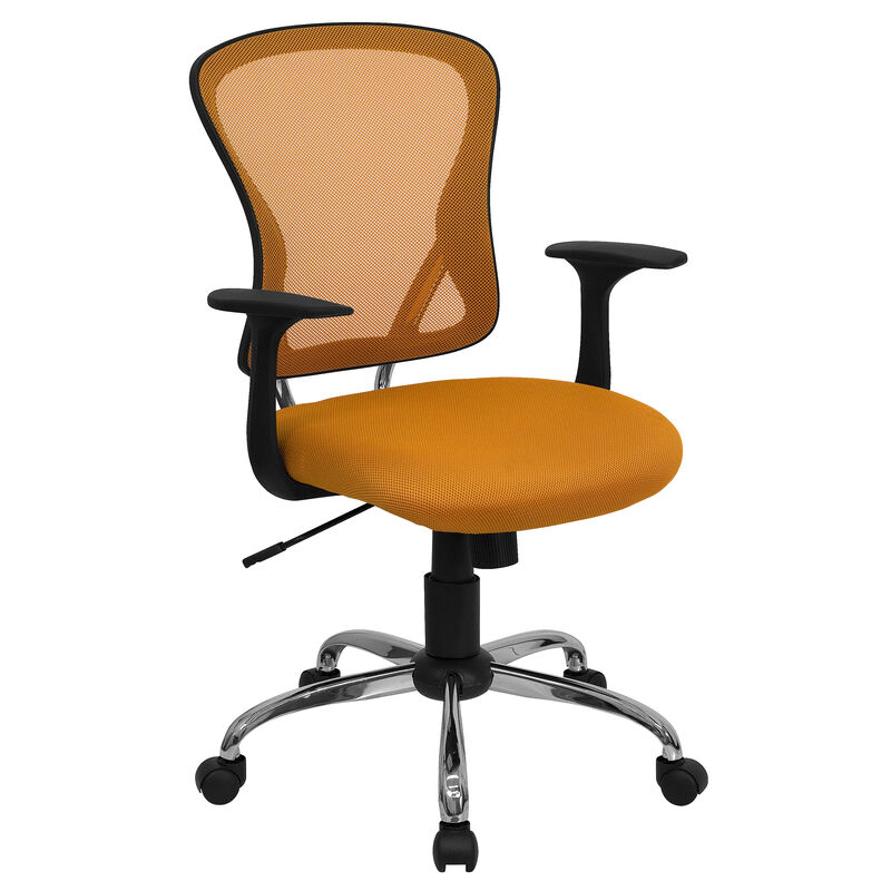 Alfred Mid-Back Dark Gray Mesh Swivel Task Office Chair with Chrome Base and Arms image number 0