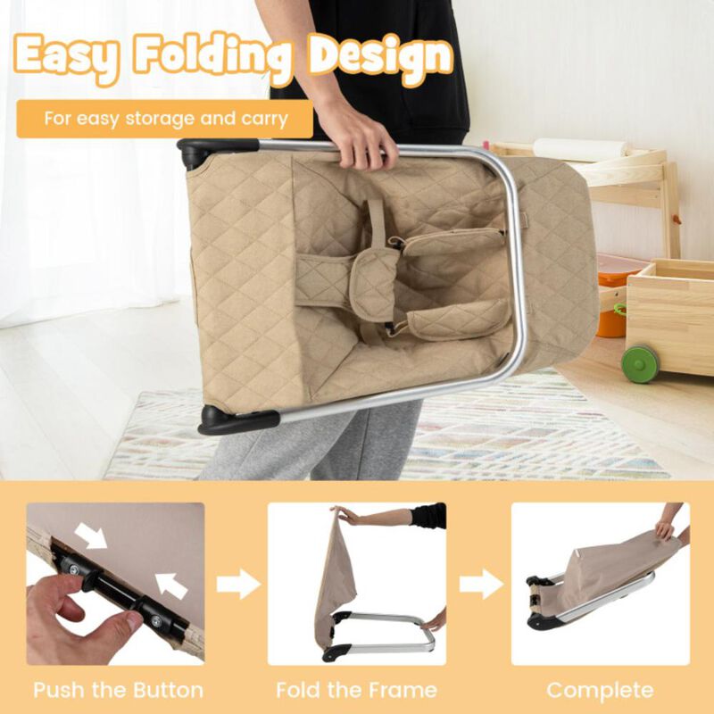 Hivvago Baby Bouncer Seat with Aluminum and Metal Frame image number 6