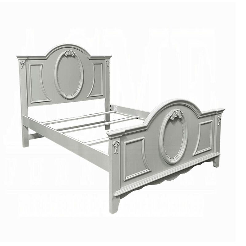 3pc Full Bedroom Set, Gray and Silver, Nightstand and Dresser image number 2