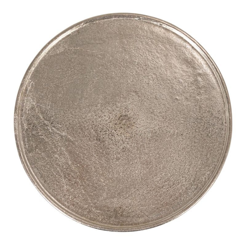 Round Metal Pedestal Accent Table, Gold Finish image number 5