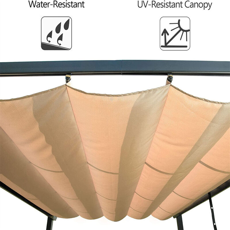 Streamdale Aluminum Pergola with Retractable Sun Shade image number 2