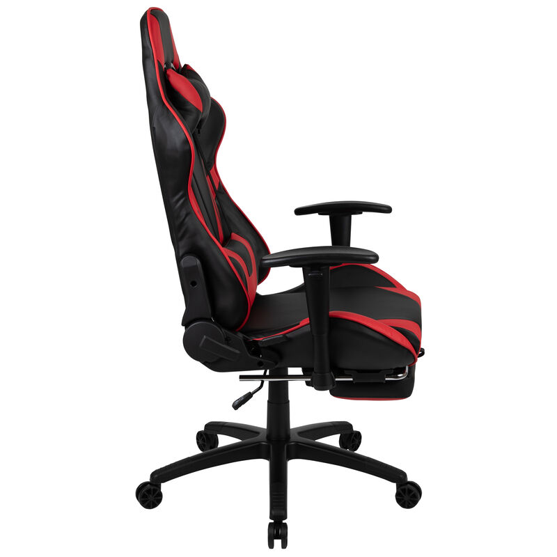 X30 Gaming Chair Racing Office Ergonomic Computer Chair with Reclining Back and Slide-Out Footrest in   LeatherSoft image number 7