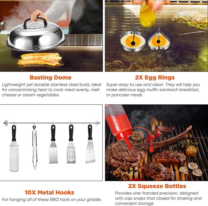 Commercial Chef Blackstone Griddle Accessories Kit - 36 PCS