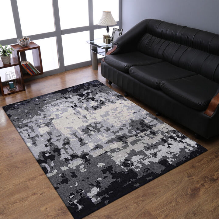 Rugsotic Carpets Hand Knotted Silk Size Area Rug Abstract Size NS3306
