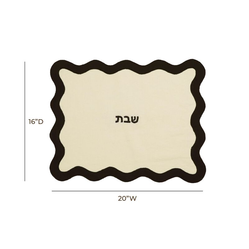 TOV Taupe Wavy Challah Cover