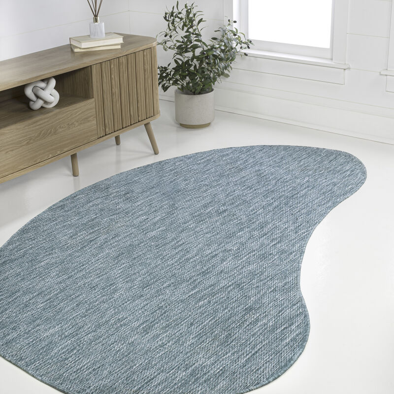 Evan Modern Rustic Organic Curve Area Rug