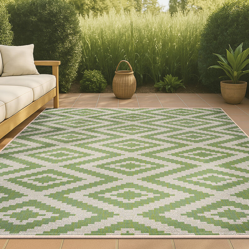Sintra Diamond Tribal Indoor/Outdoor Area Rug