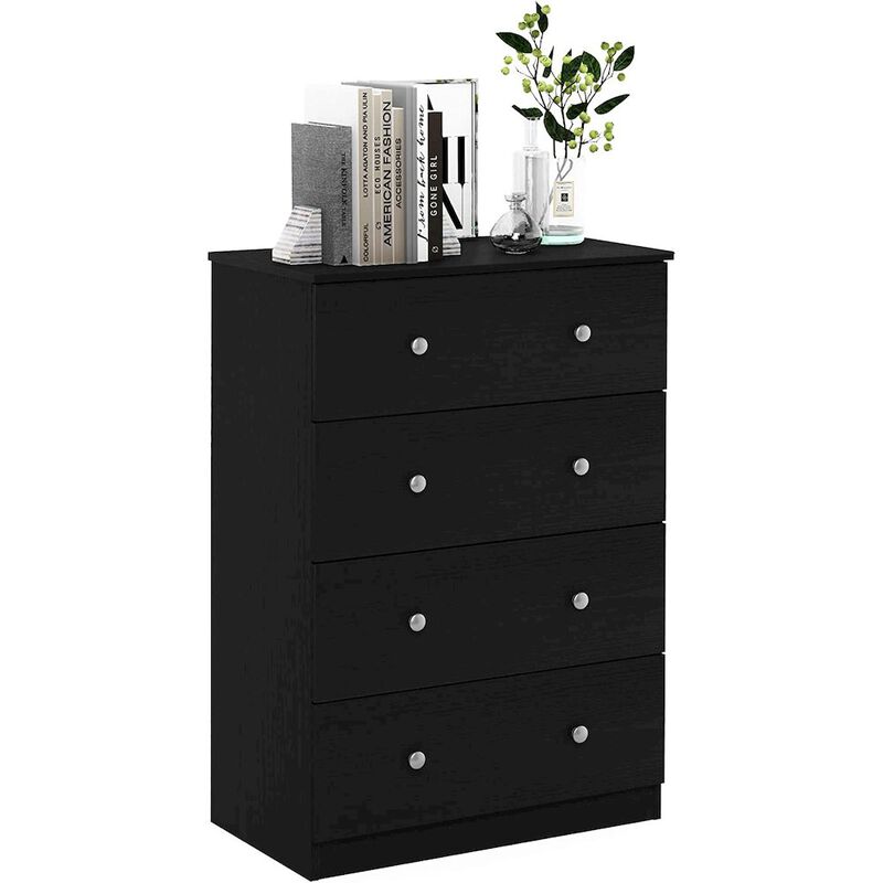 Furinno Tidur Simple Design 4-Drawer Dresser, Americano