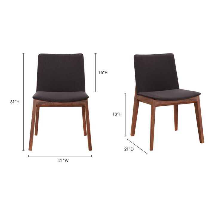 Moe's Home Collection Deco Dining Chair Black-Set Of Two