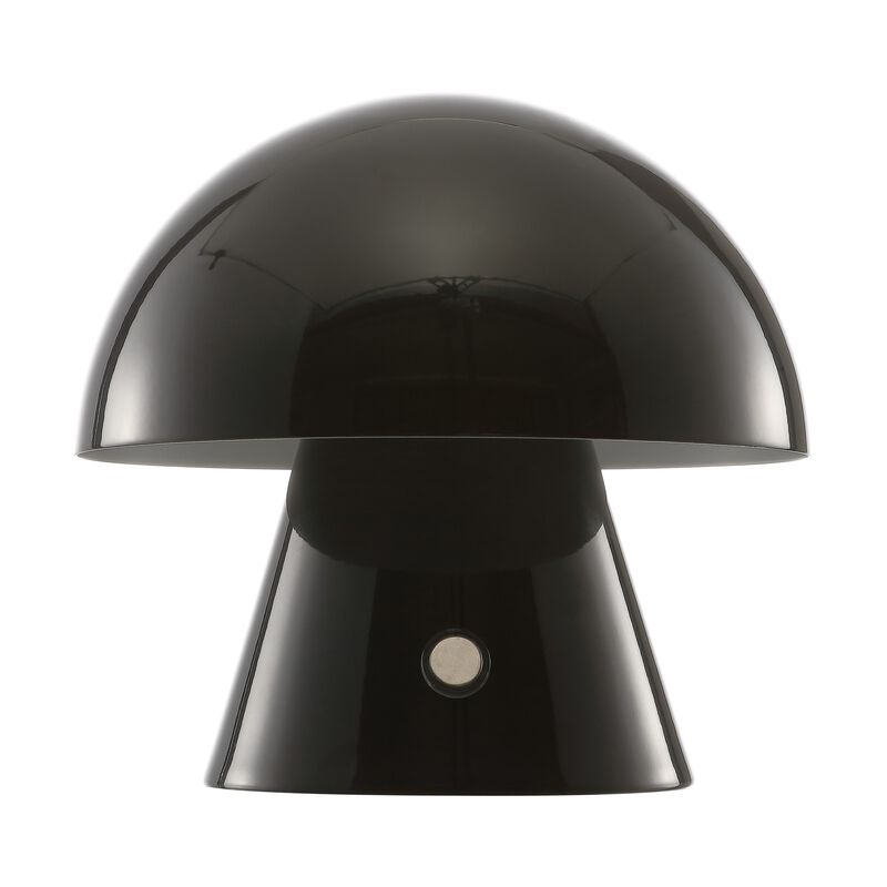 Porcini Contemporary Bohemian Rechargeablecordless Iron Integrated LED Mushroom Table Lamp