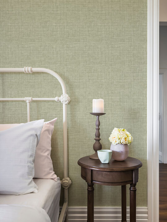 Tuckernuck Green Linen Wallpaper (Set of 2)