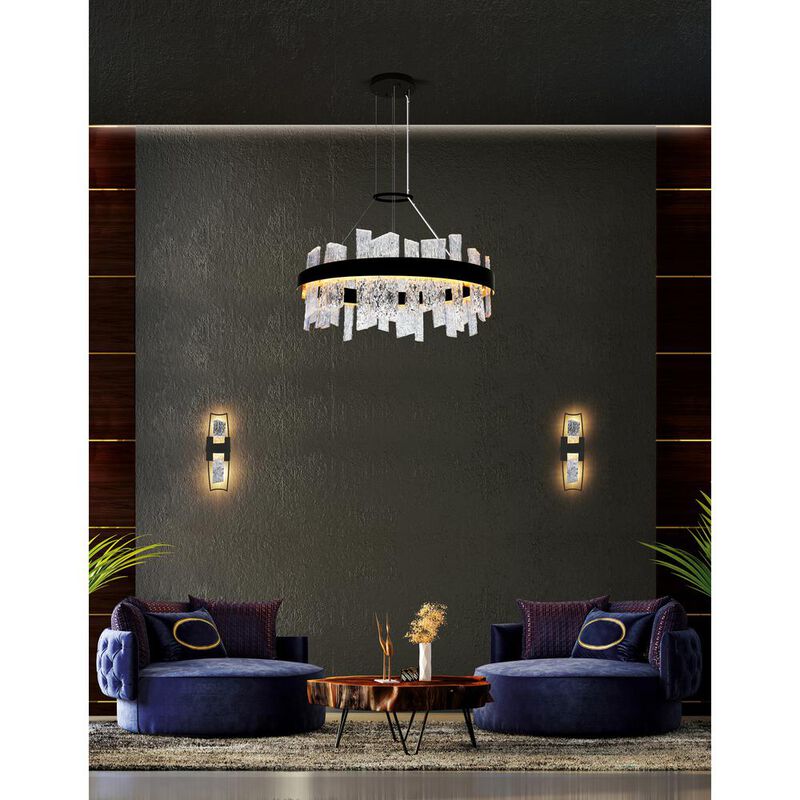 CWI Lighting Guadiana 32 in LED Black Chandelier