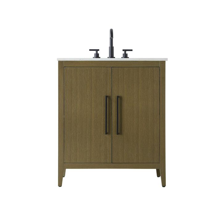 Elegant Kitchen and Bath 30 Inch Single Bathroom Vanity In Chestnut Brown