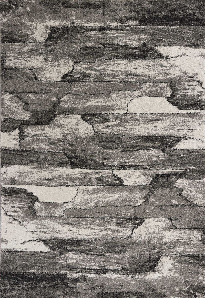 3' X 5' Grey Abstract Design Area Rug image number 0