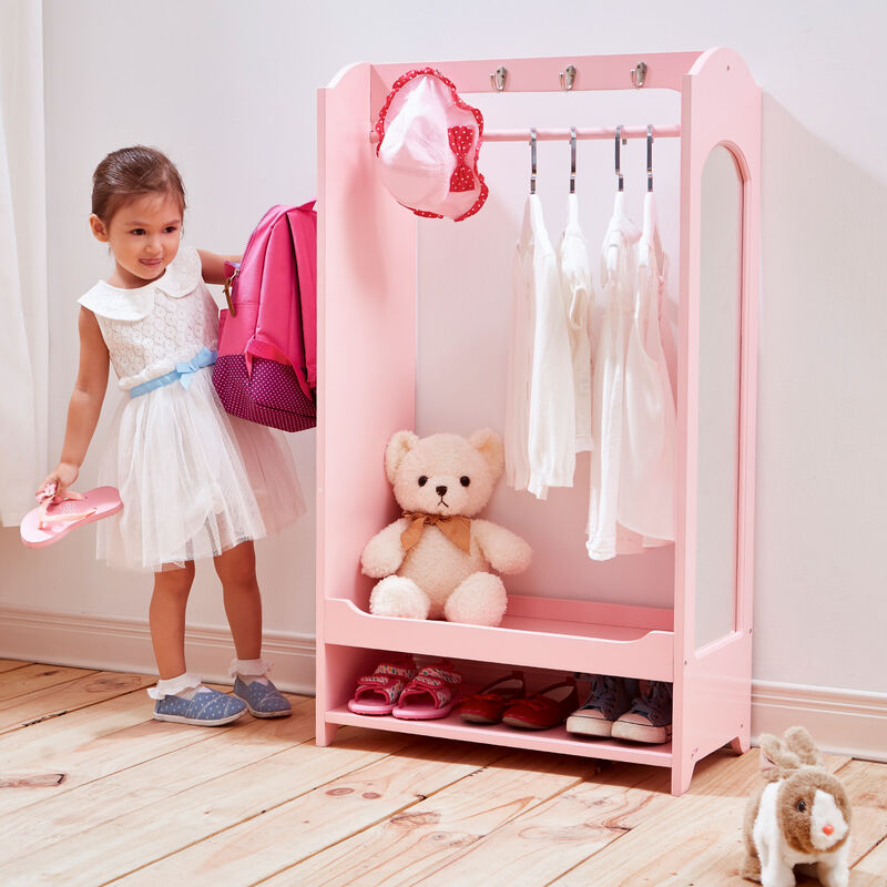 Little Princess Bella Open Armoire with Full Length Mirror, Pink image number 6