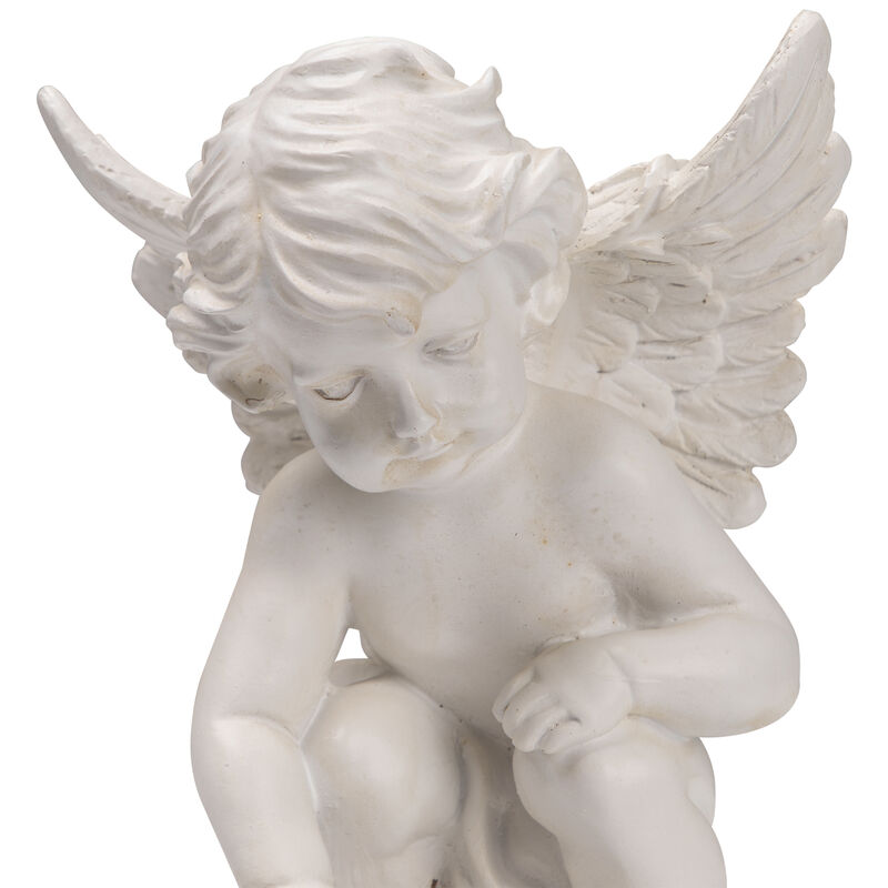 Reaching Cherub Angel Outdoor Garden Statue - 12" image number 4