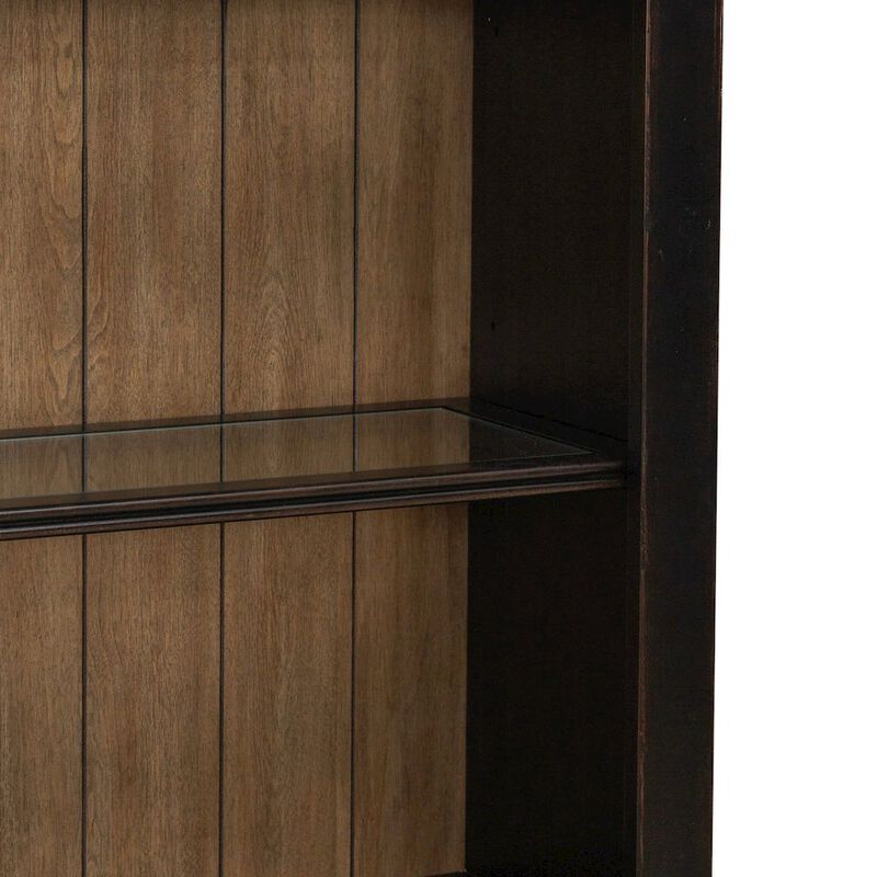 Liberty Furniture 2 Piece Bunching Bookcase Set for Home Office - Aged Charcoal,Rub Thru & Caramel image number 5