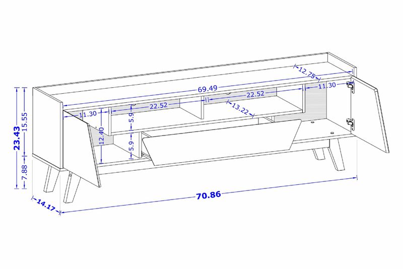 Marcus Large TV Stand in Black