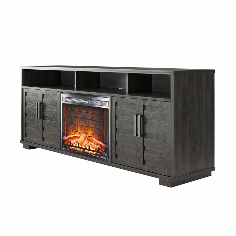 Flintrock Electric Fireplace Console TV Stand for TVs up to 75"