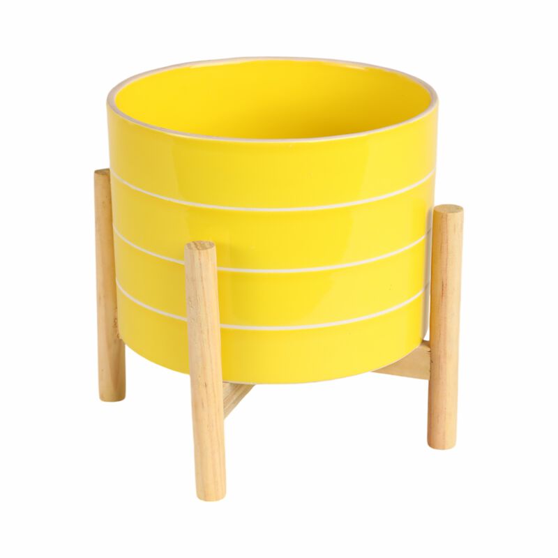8" Striped Planter image number 2