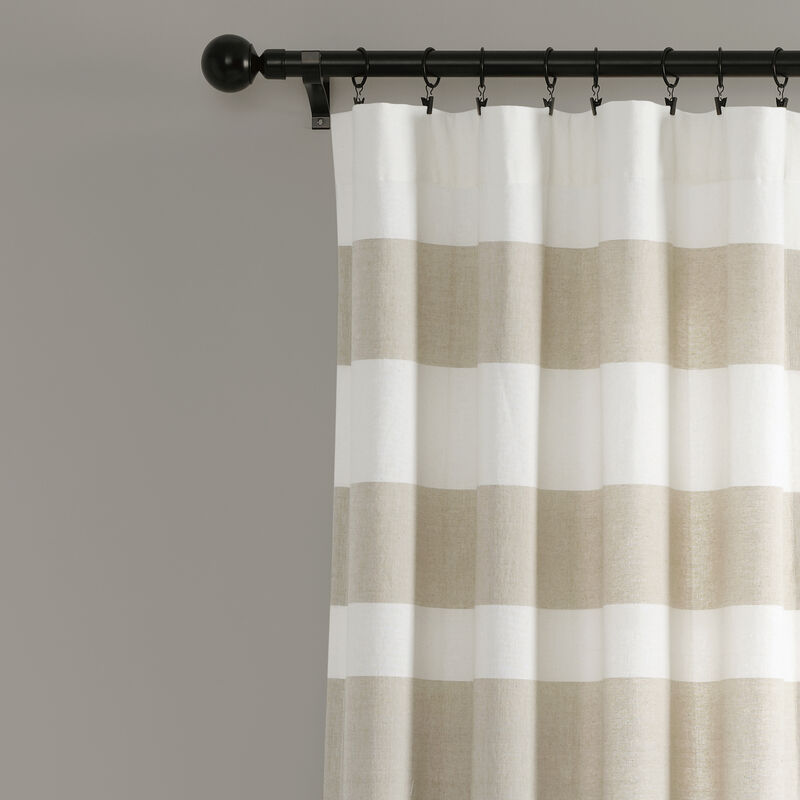Cape Cod Stripe Yarn Dyed Cotton Window Curtain Panels image number 2