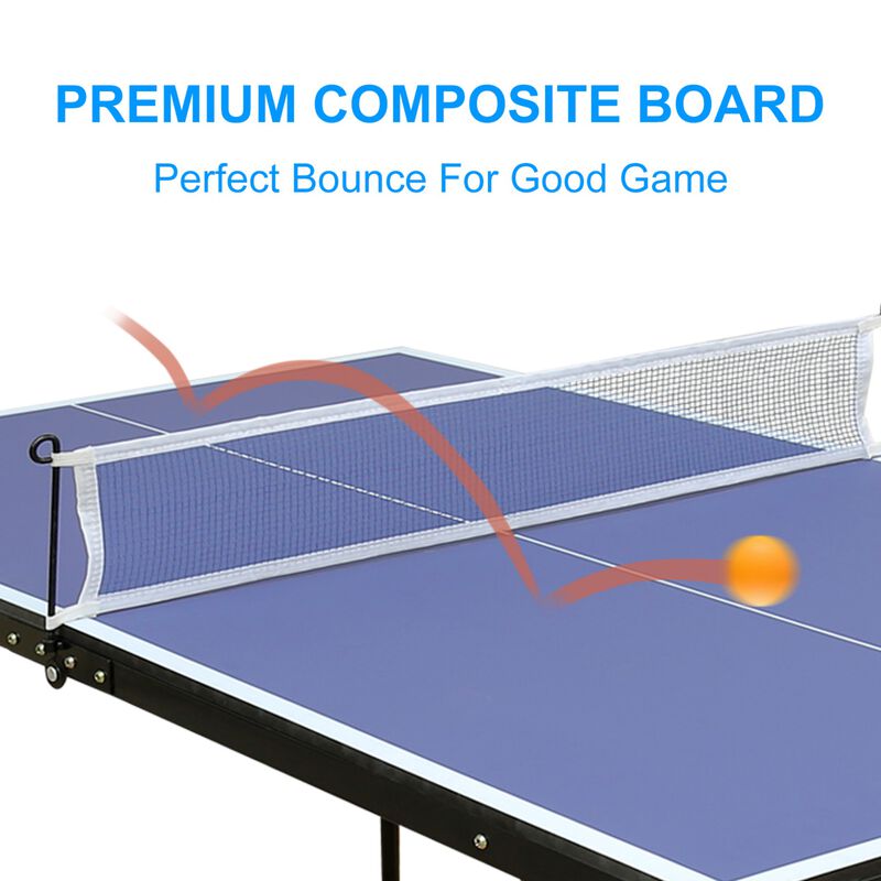 Napsco Foldable & Portable Ping Pong Table Set image number 3