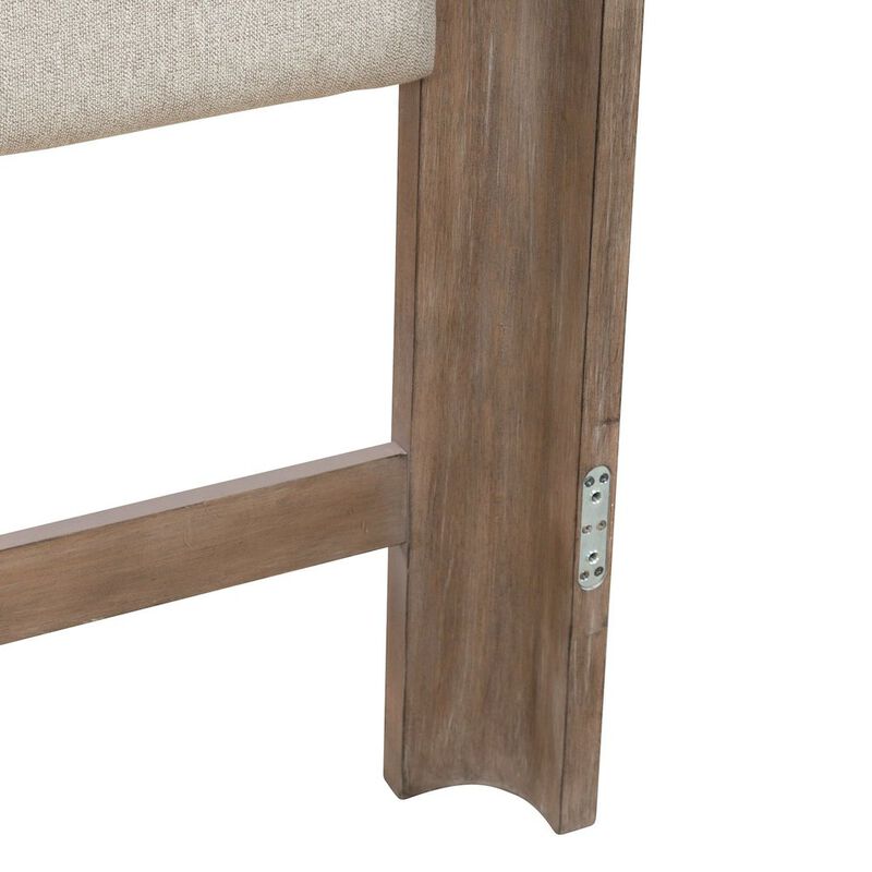 Liberty Furniture King Upholstered Shelter Headboard for Bed Frame Contemporary - Burnished Clay image number 6