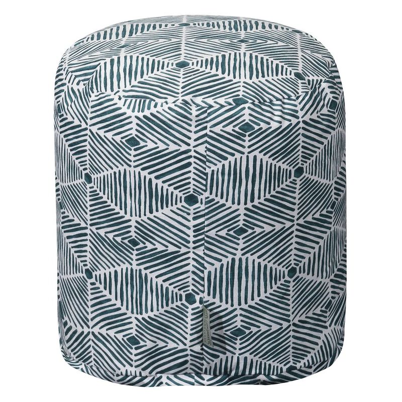 Majestic Home Goods Pouf Charlie Emerald