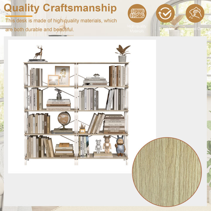 TATEUS 5-Tier Industrial Bookshelf for Home Office & Living Room